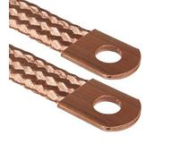 AUPROTEC Tresse de Masse pour le moteur avec Cosses d'extrémités de câble en cuivre Longueur 200 mm 16 mm² 65A