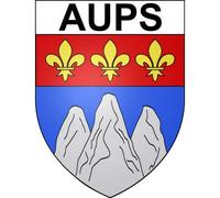 Aups 83 ville sticker blason écusson autocollant adhésif - Taille : 4 cm