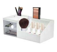 Auptiz Organiseur de Maquillage Make-up Organizer with Drawers Stockage Boîte Cosmétique Multifonctionnel boîte à maquillage avec tiroirs pour commode, chambre à coucher, salle de bains (2 tiroirs)