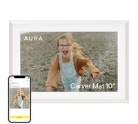 Aura Cadre Photo numérique WiFi 10,1" | Le Cadre Photo numérique idéal à Offrir | Envoyez Vos Photos Depuis Votre téléphone | (Couleur Argile avec Passe-Partout Blanc)