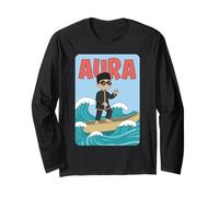 Aura Cartoon Boy on Waves avec Lunettes de Soleil et Bateau Manche Longue