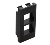 Aura Convertisseur Euro Module vers 2 modules Keystone pour façade non obturée Noir
