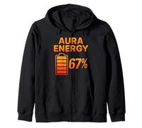 Aura Energy 67 Meme Funny Internet Blague Rétro Tendance Humour Sweat à Capuche
