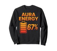 Aura Energy 67 Meme Funny Internet Blague Rétro Tendance Humour Sweatshirt
