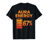 Aura Energy 67 Meme Funny Internet Blague Rétro Tendance Humour T-Shirt