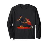 Aura Farming Boy Dancing on Boat Meme Trendy Indonesia Kid Manche Longue