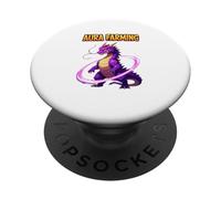Aura Farming Dragon Pourpre | Gamer Anime Fantaisie Créature PopSockets PopGrip Adhésif