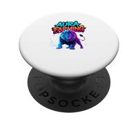 Aura Farming Lion | Conception d'énergie de l'argot PopSockets PopGrip Adhésif