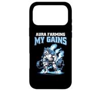 Aura Farming My Gains Wolf Gym Fitness Bodybuilding Fan Coque pour iPhone 17 Pro Max