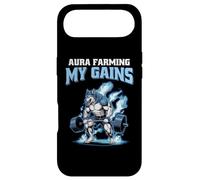 Aura Farming My Gains Wolf Gym Fitness Bodybuilding Fan Coque pour iPhone Air