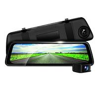Aura HD5 par Road Angel Double caméra-témoin 2K pour rétroviseur, avec caméra avant 1440p, caméra de recul 1080p, écran tactile 10", vision nocturne, Wi-Fi et mode stationnement réel intégrés