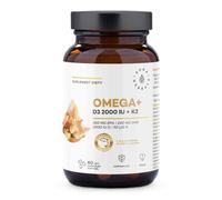 AURA HERBALS Oméga+ Vitamine D3 2000 UI + Vitamine K2 (60 capsules molles)