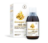 AURA HERBALS Oméga-3 - 370 DHA / 700 EPA + D3 2000 UI + K2 (200 ml / 6,76 fl. oz.)