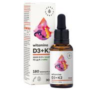 Aura Herbals Vitamine D3 2000 UI + K2 en gouttes - 30 ml