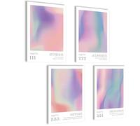 Aura Lot de posters Aura Images Trust the Universe Style esthétique Preppy Room Decor Y2K Poster Esthétique Yoga Loi de l'Attraction Ensemble de manifestation