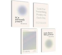 Aura Lot de posters Aura Images Trust the Universe Style esthétique Preppy Room Decor Y2K Poster Esthétique Yoga Loi de l'Attraction Ensemble de manifestation