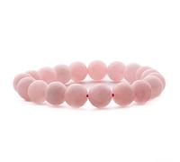 AURA MART Bracelet en cristal de quartz rose rose pour amour, relation et mariage Feng Shui Vastu | Breloque élégante pour hommes, femmes, garçons et filles (taille des perles : 10 mm)