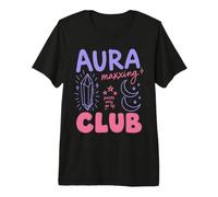 Aura Maxxing Club Points Gen Z Slang Girls T-Shirt Haut de Gamme