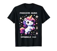 Aura passive : Sparkle +10 | Pixel Unicorn Retro Style T-Shirt