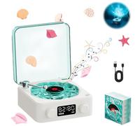 Aura Vinyl Enceinte, Enceinte Vinyle,The Waves Vinyl Player, Waves Vintage Record Player Bluetooth Speaker, Wireless Bluetooth Speaker Stereo Sound Sleep Aid, Retro Record