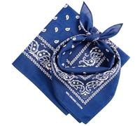AURAE Bandana Bleu Royal - 100% Coton & Fibres Naturelles - Foulard Bleu Royal Sans Polyester - Qualité Supérieure - Doux, Durable et Lavable en Machine - Bandana Homme - Unisexe et enfants - 2 Pack