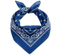 AURAE Bandana Bleu Royal - 100% Coton & Fibres Naturelles - Foulard Bleu Royal Sans Polyester - Qualité Supérieure - Doux, Durable et Lavable en Machine - Bandana Homme - Unisexe et enfants