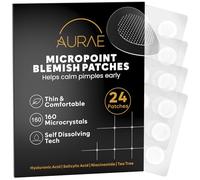 AURAE Micro Crystal Pimple Patches, Patchs Anti-boutons Micro Avec Niacinamide et Acide Hyaluronique, Aide à Traiter les Imperfections à un Stade Précoce (24 Patchs)