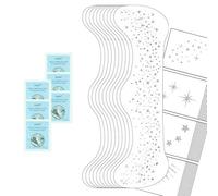 AuraFusion Glitzer Gesicht - 20 Tatouages temporaires Taches de rousseur argentées, Paillettes pour Festivals, fêtes et Jours fériés, résistants à l'eau et Doux pour la Peau