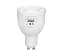 Auraglow 2,4 GHz RF Télécommande CCT 5 W Double Ampoule LED Blanc GU10 Dimmable Température de couleur réglable Lumière du jour Froid Neutre Chaud 2700K à 6500K 50W EQV