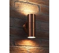 Auraglow Applique Double Up Down Finition Cuivre, Ampoules LED Blanc Chaud