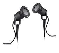 Auraglow Deep Encastré GU10 Titulaire Jardin Spike Lumière Au Sol ou Mur Mont Lampe, Extérieure Uplighter - 2 Pack