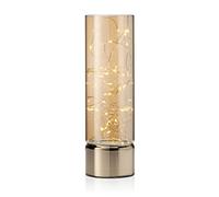 Auraglow Lampe à riz, lanterne cylindrique en verre à piles - LED chaudes, option minuterie intégrée - guirlande de fée d'intérieur pour décoration d'intérieur - (grand)