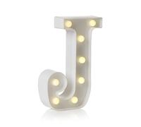 Auraglow Lampe LED avec lettres de l'alphabet et chiffres pour décoration de maison, fête d'anniversaire, événement, veilleuse, lettres et chiffres alimentés par piles avec minuterie de quatre heures