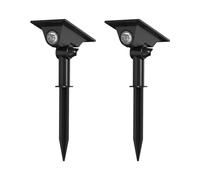 Auraglow Lot de 2 spots solaires à piquet pour jardin, arbres et plantes - Double options de montage