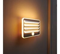Auraglow Lot de 3 veilleuses LED à détecteur de mouvement, sans fil, à piles PIR douces et chaudes, pour couloir, escalier, armoire