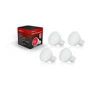 Auraglow Lot de 4 ampoules LED colorées GU10 Rouge