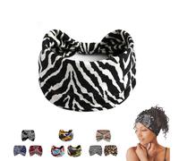 Aurali Acssart Printed Cross Yoga Headband,Wide Boho Non-Slip Soft Fabric Headband for Women, Ideal for Workout, Running, Fitness & Daily Wear (#14)