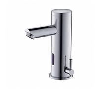 Auralum Mitigeur Lavabo Automatique à Infrarouge Robinet de Détection IR Monotrou Mousseur Eau Froide et Chaude Laiton Chrome pour Salle de bain