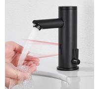 Auralum Robinet de salle de bains sans contact automatique avec capteur infrarouge intelligent, mitigeur de robinet pour lavabo pour eau chaude et froide, hygiénique, économe en eau et durable