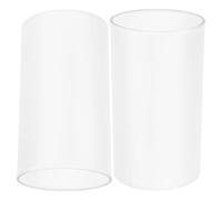 AURARMLET Abat-jour pour lampes de table 2pcs en tissu blanc cylindre pour maison ou chambre éclairage doux