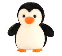 Aurasky Peluche Pingouin Jouet, 23cm Pingouin Peluche Feature Doudou Poupée en Peluche, Noir Pingouin Oreiller Figurine en Peluche Cadeau pour Enfants Adultes