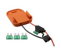 Auratrove Adaptateur de batterie pour Ridgid pour aeg 18 V avec fusible et interrupteur 30 A, connecteur d'alimentation 14 AWG pour L1815R B1820R R840084, orange