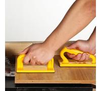 Auratrove Bloc poussoir de travail du bois, alimentation de sécurité pour scie de table, poignée ergonomique antidérapante pour raboteuse, outils de coupe jaune A
