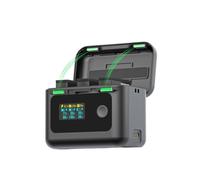 Auratrove Boîtier de chargement de batterie multifonction pour DJI pour Osmo Action 6, concentrateur de rangement compact en ABS avec design de charge efficace, boîte de rangement portable noire