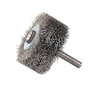 Auratrove Brosse métallique en acier inoxydable de 50 mm avec tige de 6 mm pour enlever la rouille du métal, polissage, ébavurage, meulage sur perceuse électrique outils rotatifs