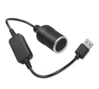 Auratrove Câble adaptateur USB A mâle vers prise femelle 12 V, convertisseur de puissance pour enregistreur de conduite et électronique de voiture, longueur 30 cm