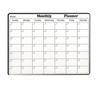 Auratrove Calendrier mensuel effaçable à sec, tableau blanc magnétique pour réfrigérateur, liste de choses à faire en PVC pour la cuisine, la maison, le bureau