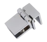 Auratrove Charnière de porte en verre de douche robuste à 90 degrés, argent poli, charnière sans cadre pour verre de 8 mm-12 mm, matériel de salle de bain en cuivre avec kit d'installation
