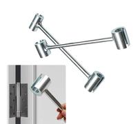 Auratrove harnière de porte réglable pour charnières de drapeau de 8 à 25 mm, outil de réparation en acier robuste pour portes coupe-feu et de sécurité, argent