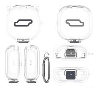 Auratrove Coque en TPU pour casque Shokz OpenFit 2+ - Couverture complète anti-chute - Protection d'écouteurs sans fil orange transparent pour salle de sport (transparent)